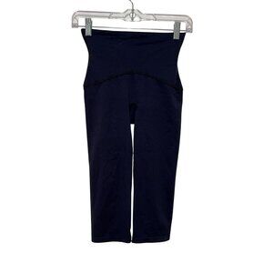 Spanx Navy High Rise Stretch Tummy Control Cropped Leggings Women's Size S mall